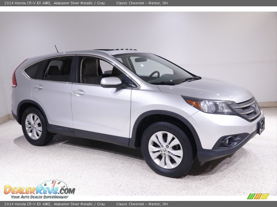 2014 Honda CR-V EX AWD Alabaster Silver Metallic / Gray Photo #1