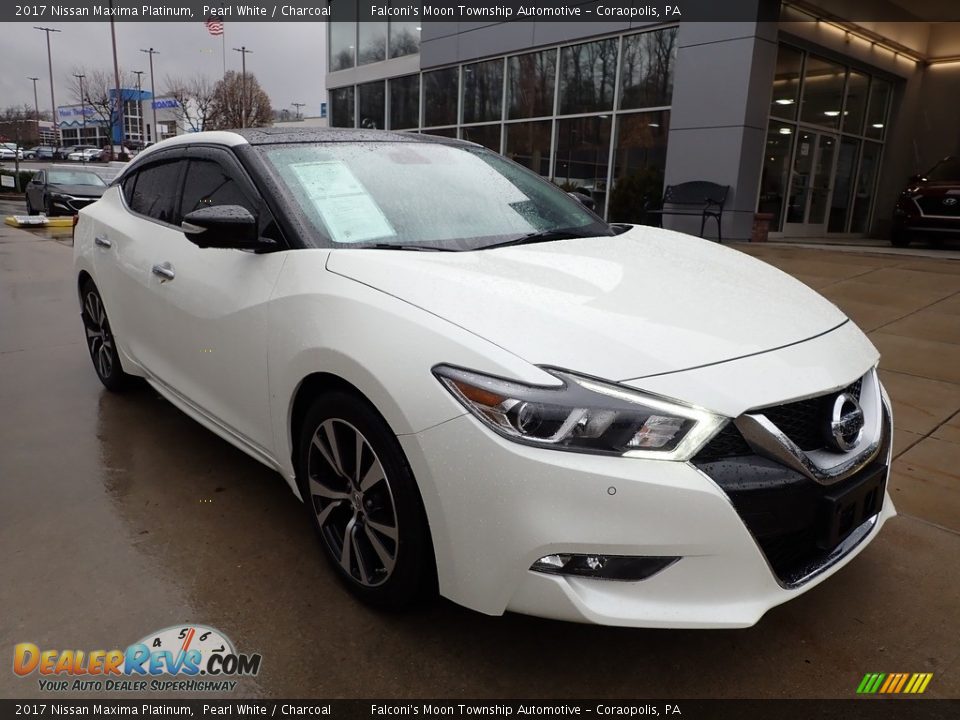 2017 Nissan Maxima Platinum Pearl White / Charcoal Photo #9