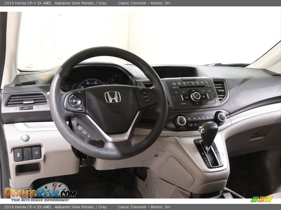 2014 Honda CR-V EX AWD Alabaster Silver Metallic / Gray Photo #6