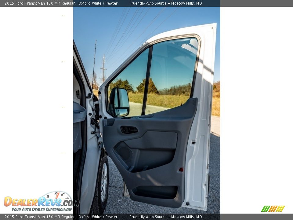 2015 Ford Transit Van 150 MR Regular Oxford White / Pewter Photo #26