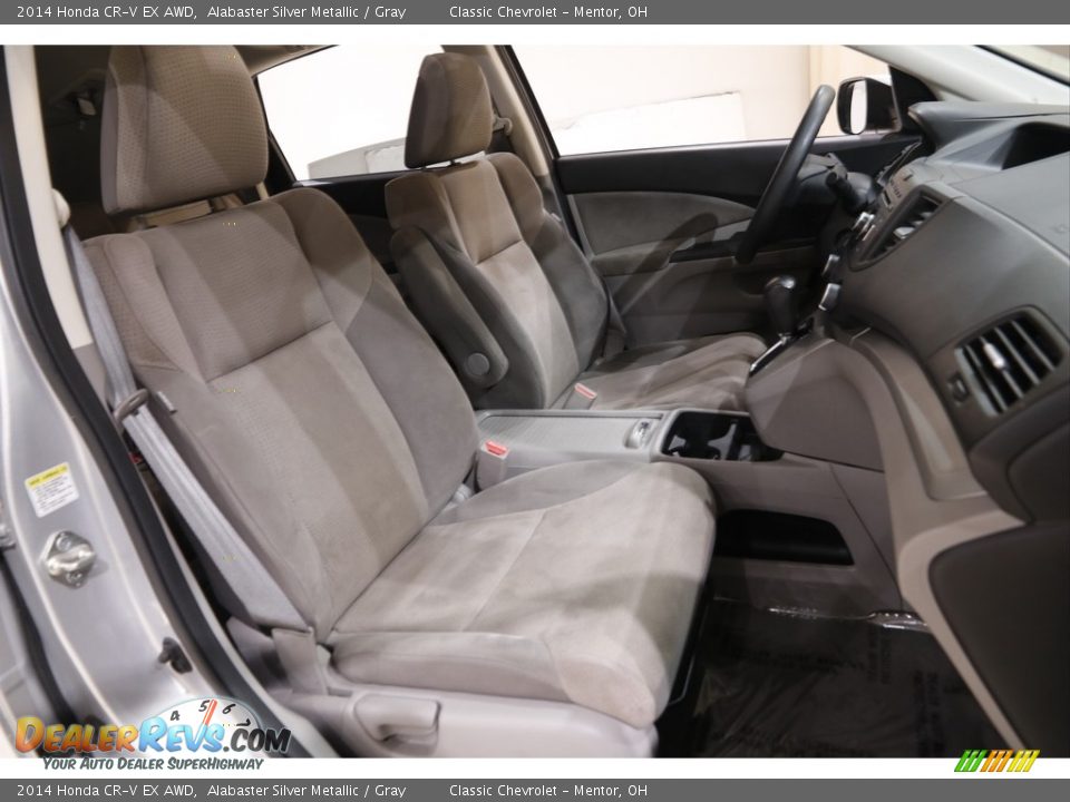 2014 Honda CR-V EX AWD Alabaster Silver Metallic / Gray Photo #15