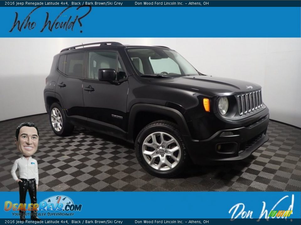 2016 Jeep Renegade Latitude 4x4 Black / Bark Brown/Ski Grey Photo #1
