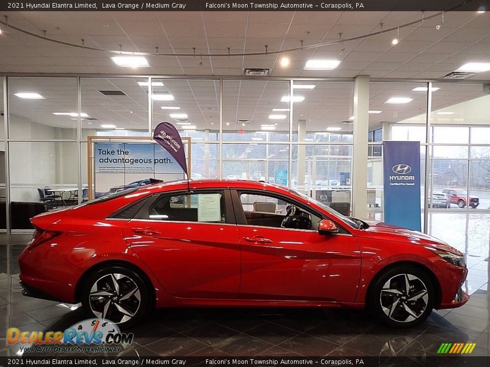 2021 Hyundai Elantra Limited Lava Orange / Medium Gray Photo #1