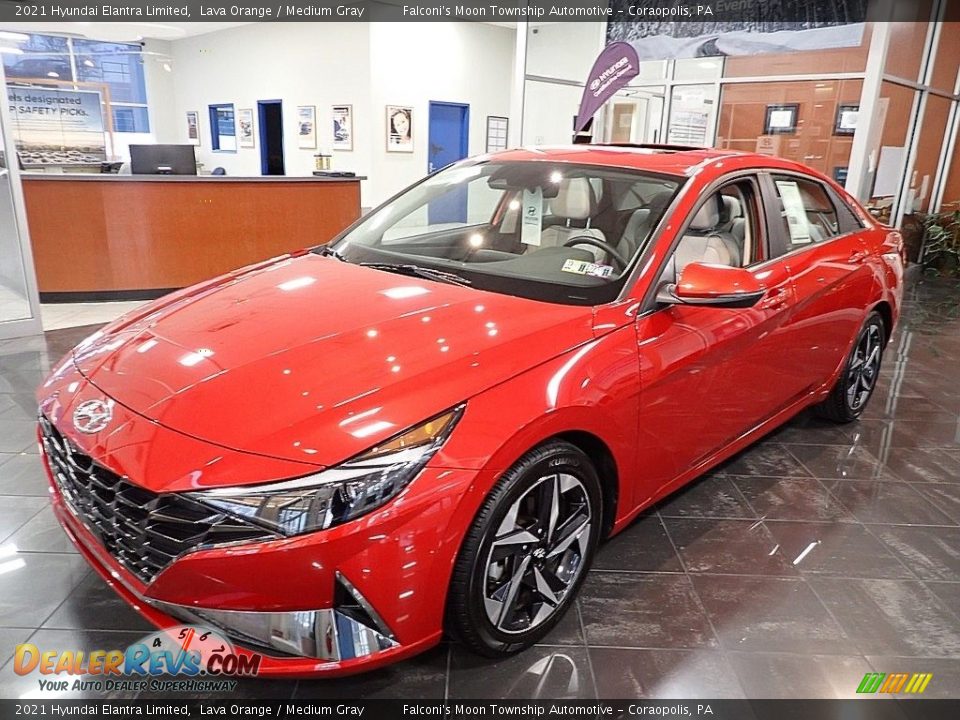 2021 Hyundai Elantra Limited Lava Orange / Medium Gray Photo #6