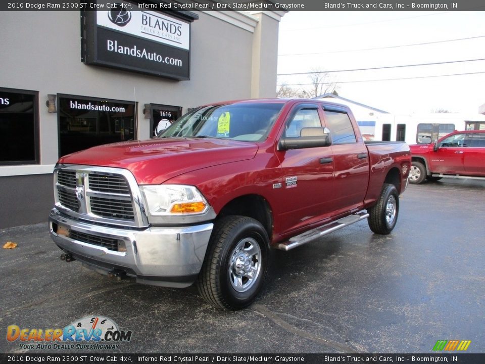 2010 Dodge Ram 2500 ST Crew Cab 4x4 Inferno Red Crystal Pearl / Dark Slate/Medium Graystone Photo #2