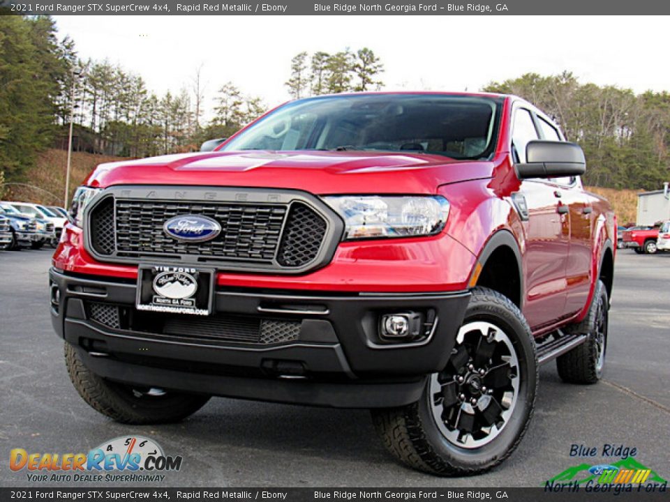 2021 Ford Ranger STX SuperCrew 4x4 Rapid Red Metallic / Ebony Photo #1