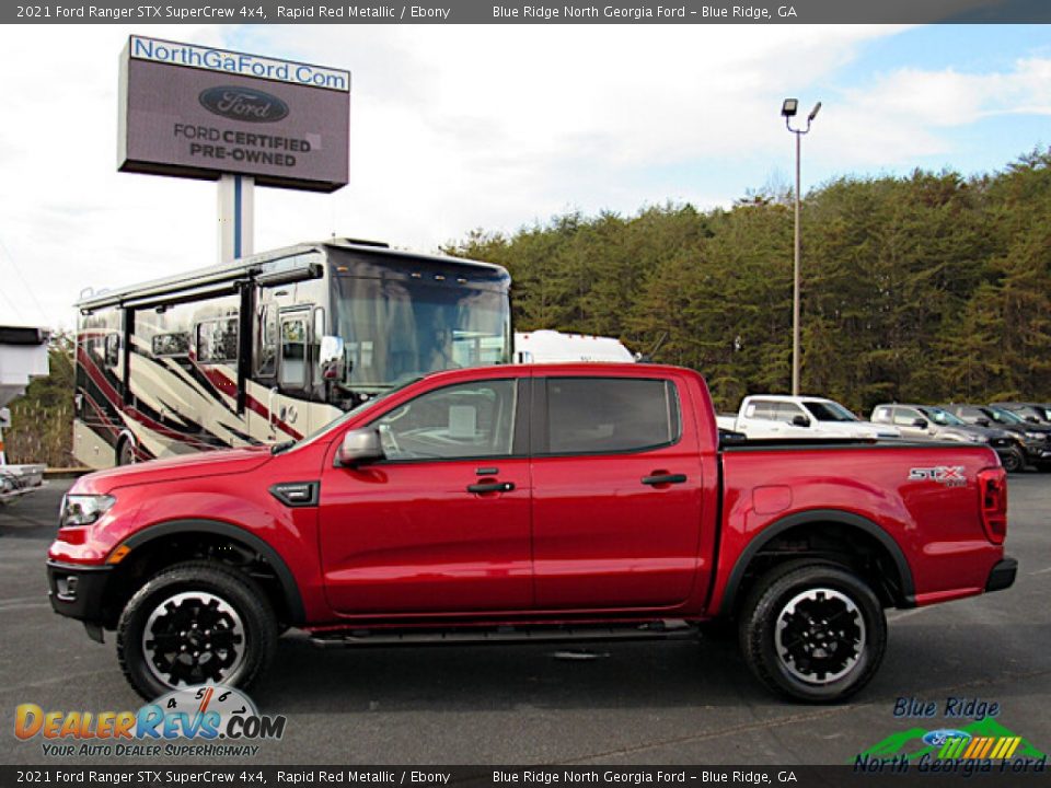 2021 Ford Ranger STX SuperCrew 4x4 Rapid Red Metallic / Ebony Photo #2