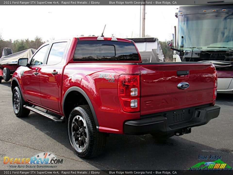 2021 Ford Ranger STX SuperCrew 4x4 Rapid Red Metallic / Ebony Photo #3