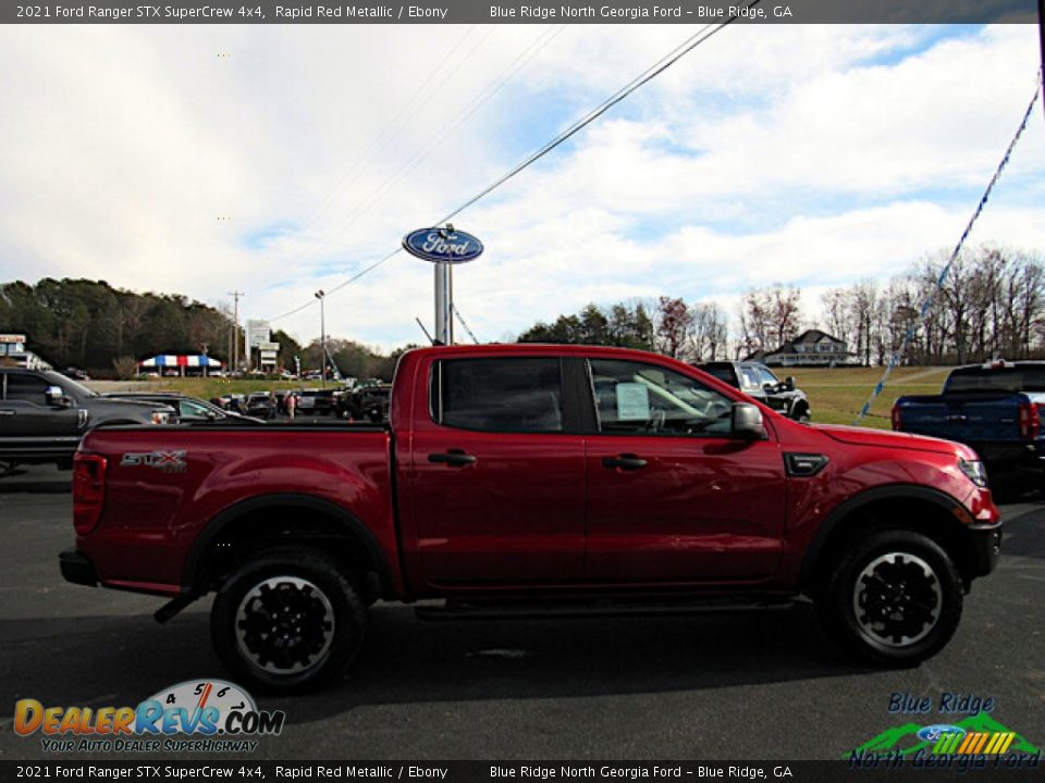 2021 Ford Ranger STX SuperCrew 4x4 Rapid Red Metallic / Ebony Photo #6