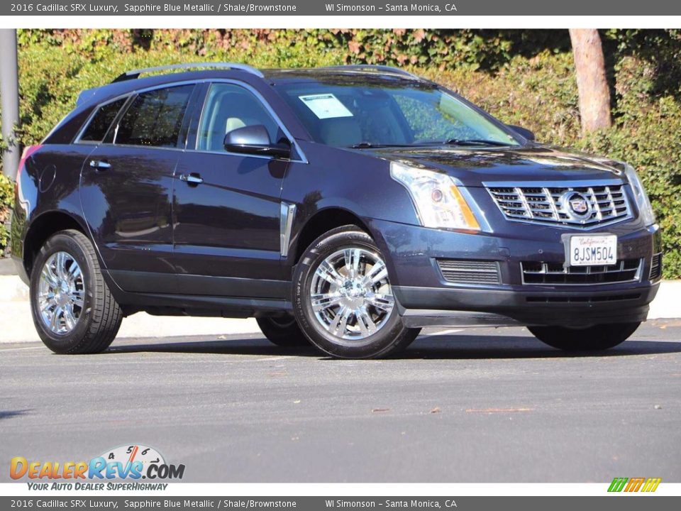 2016 Cadillac SRX Luxury Sapphire Blue Metallic / Shale/Brownstone Photo #2