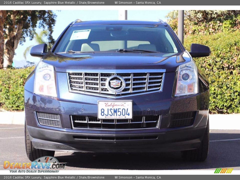 2016 Cadillac SRX Luxury Sapphire Blue Metallic / Shale/Brownstone Photo #3