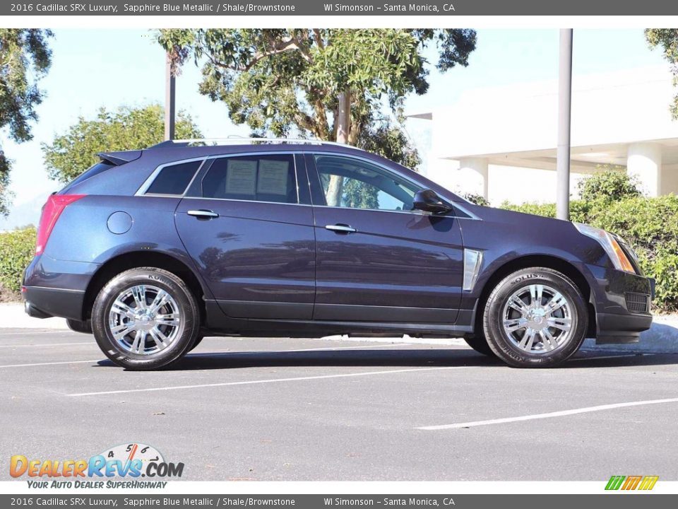 2016 Cadillac SRX Luxury Sapphire Blue Metallic / Shale/Brownstone Photo #4