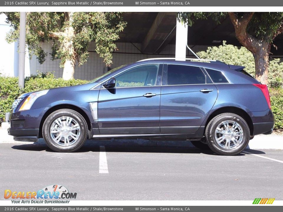 2016 Cadillac SRX Luxury Sapphire Blue Metallic / Shale/Brownstone Photo #9