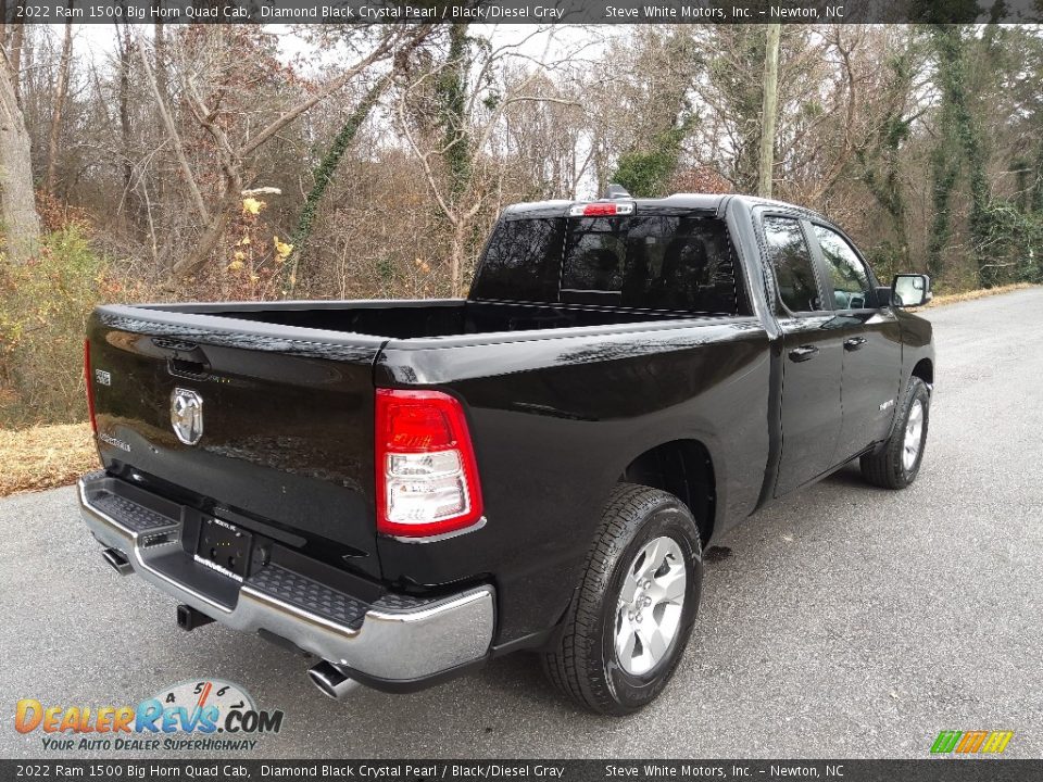 2022 Ram 1500 Big Horn Quad Cab Diamond Black Crystal Pearl / Black/Diesel Gray Photo #6