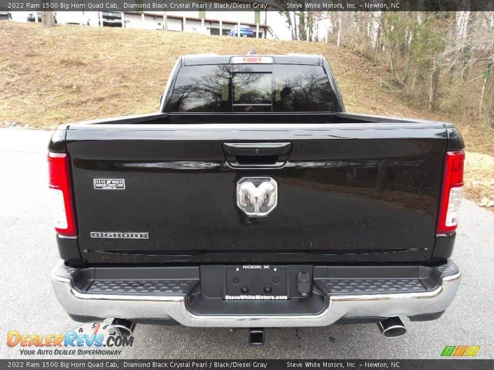 2022 Ram 1500 Big Horn Quad Cab Diamond Black Crystal Pearl / Black/Diesel Gray Photo #7