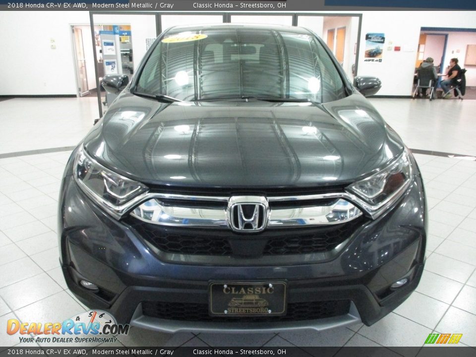 2018 Honda CR-V EX AWD Modern Steel Metallic / Gray Photo #2