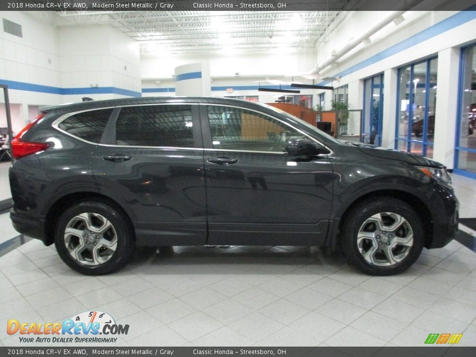 2018 Honda CR-V EX AWD Modern Steel Metallic / Gray Photo #4