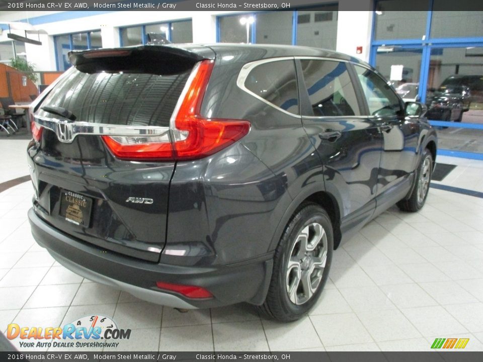 2018 Honda CR-V EX AWD Modern Steel Metallic / Gray Photo #7