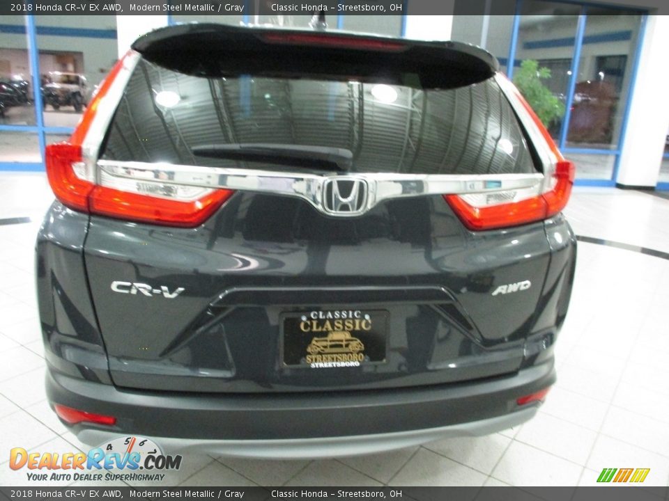 2018 Honda CR-V EX AWD Modern Steel Metallic / Gray Photo #8