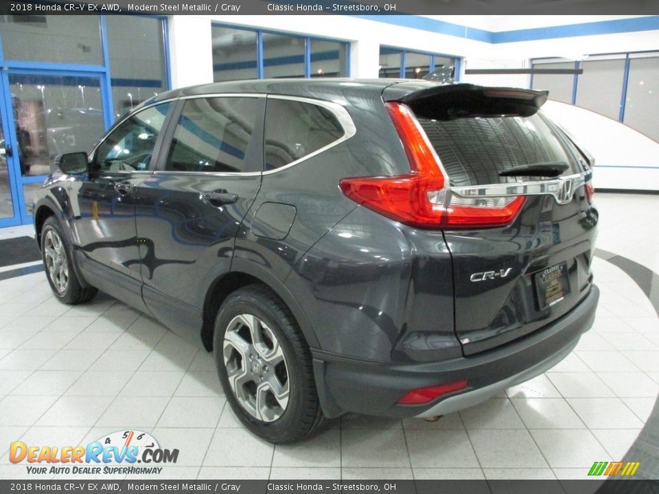 2018 Honda CR-V EX AWD Modern Steel Metallic / Gray Photo #9