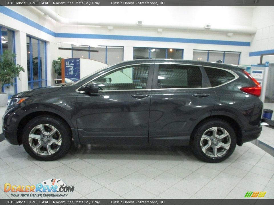 2018 Honda CR-V EX AWD Modern Steel Metallic / Gray Photo #10