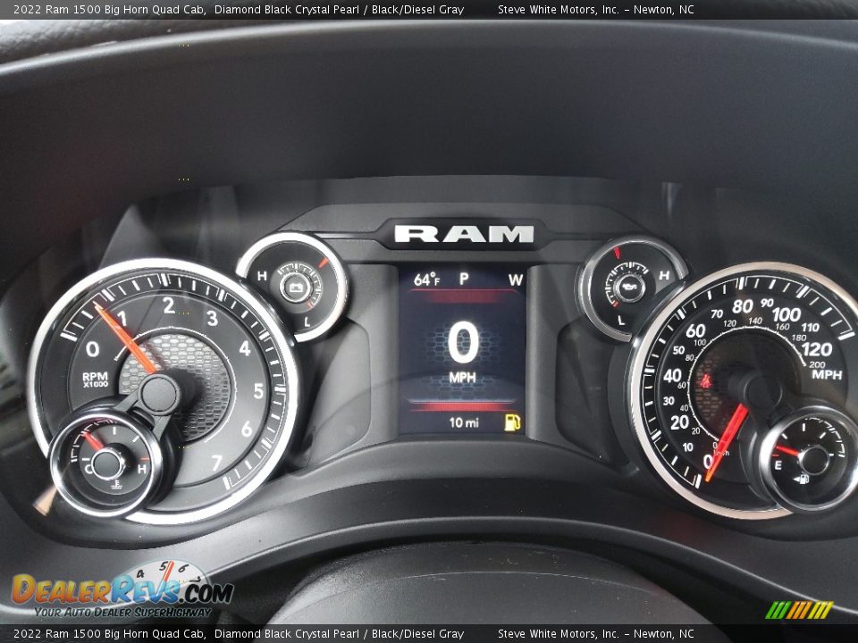 2022 Ram 1500 Big Horn Quad Cab Diamond Black Crystal Pearl / Black/Diesel Gray Photo #21