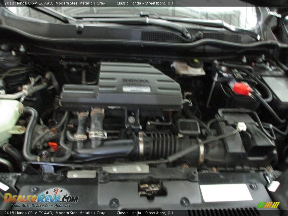 2018 Honda CR-V EX AWD Modern Steel Metallic / Gray Photo #13