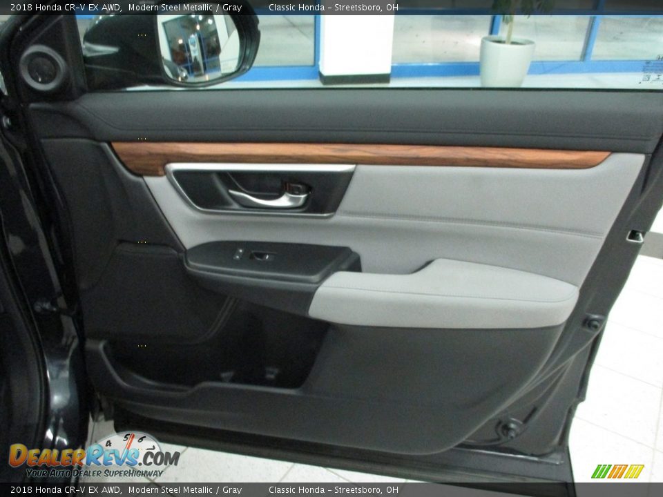 2018 Honda CR-V EX AWD Modern Steel Metallic / Gray Photo #14