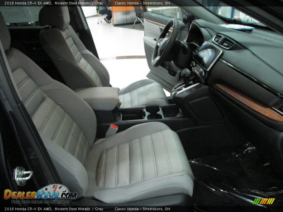 2018 Honda CR-V EX AWD Modern Steel Metallic / Gray Photo #16