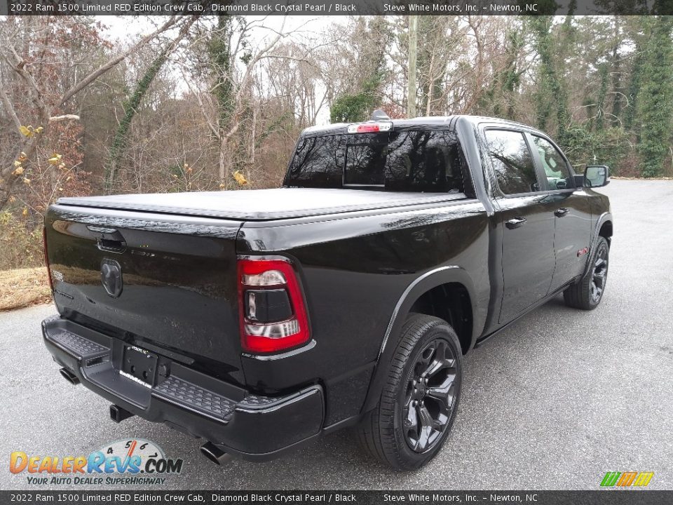 2022 Ram 1500 Limited RED Edition Crew Cab Diamond Black Crystal Pearl / Black Photo #7