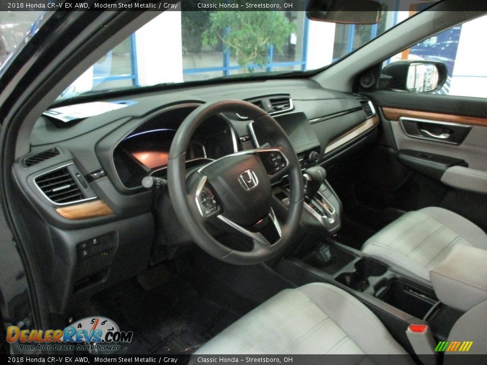 2018 Honda CR-V EX AWD Modern Steel Metallic / Gray Photo #27