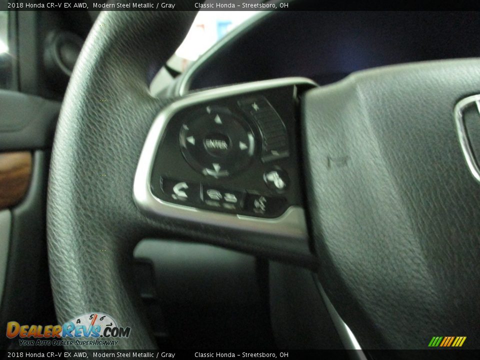2018 Honda CR-V EX AWD Modern Steel Metallic / Gray Photo #31