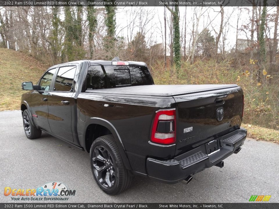 2022 Ram 1500 Limited RED Edition Crew Cab Diamond Black Crystal Pearl / Black Photo #10