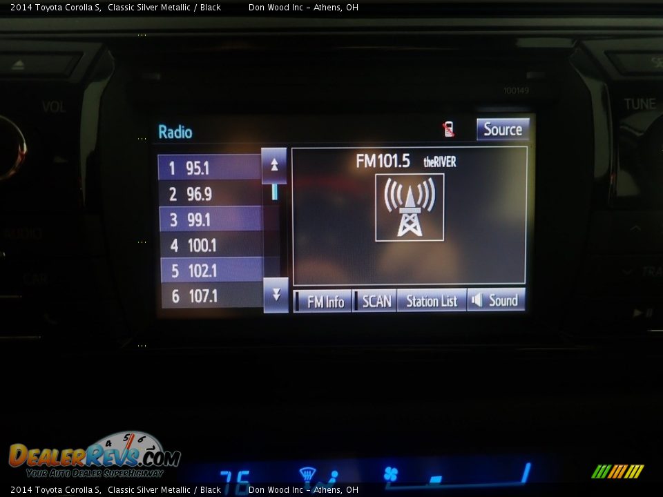 2014 Toyota Corolla S Classic Silver Metallic / Black Photo #26