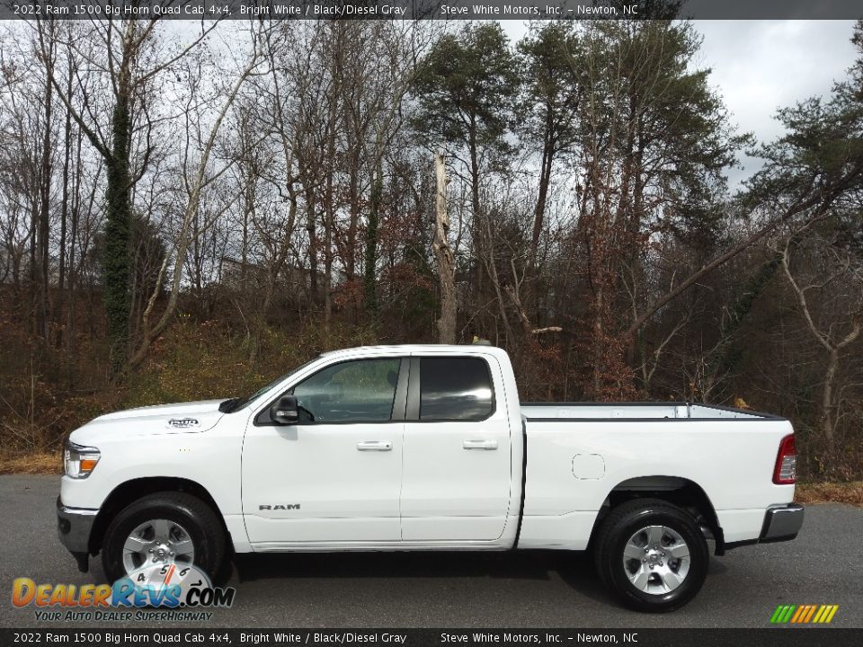 Bright White 2022 Ram 1500 Big Horn Quad Cab 4x4 Photo #1