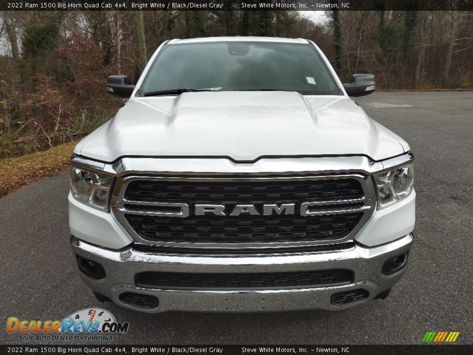 2022 Ram 1500 Big Horn Quad Cab 4x4 Bright White / Black/Diesel Gray Photo #3