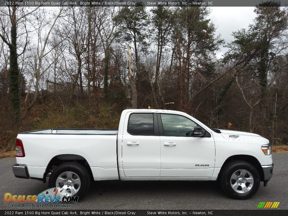 Bright White 2022 Ram 1500 Big Horn Quad Cab 4x4 Photo #5