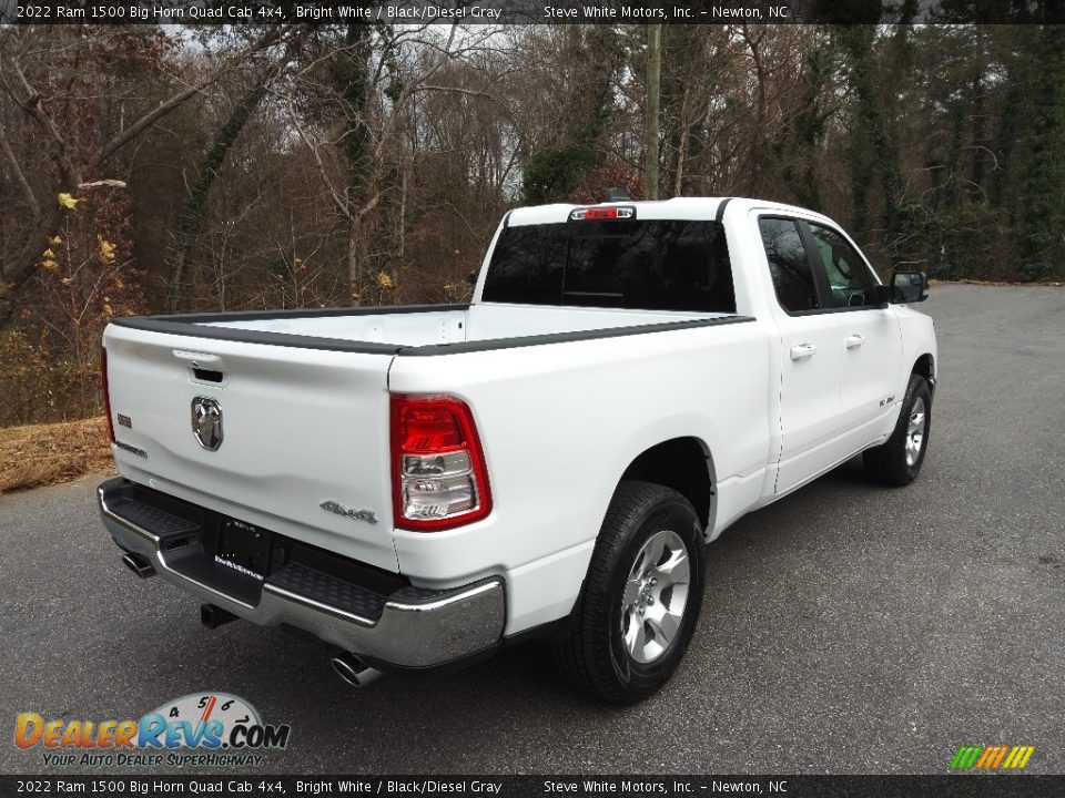 2022 Ram 1500 Big Horn Quad Cab 4x4 Bright White / Black/Diesel Gray Photo #6