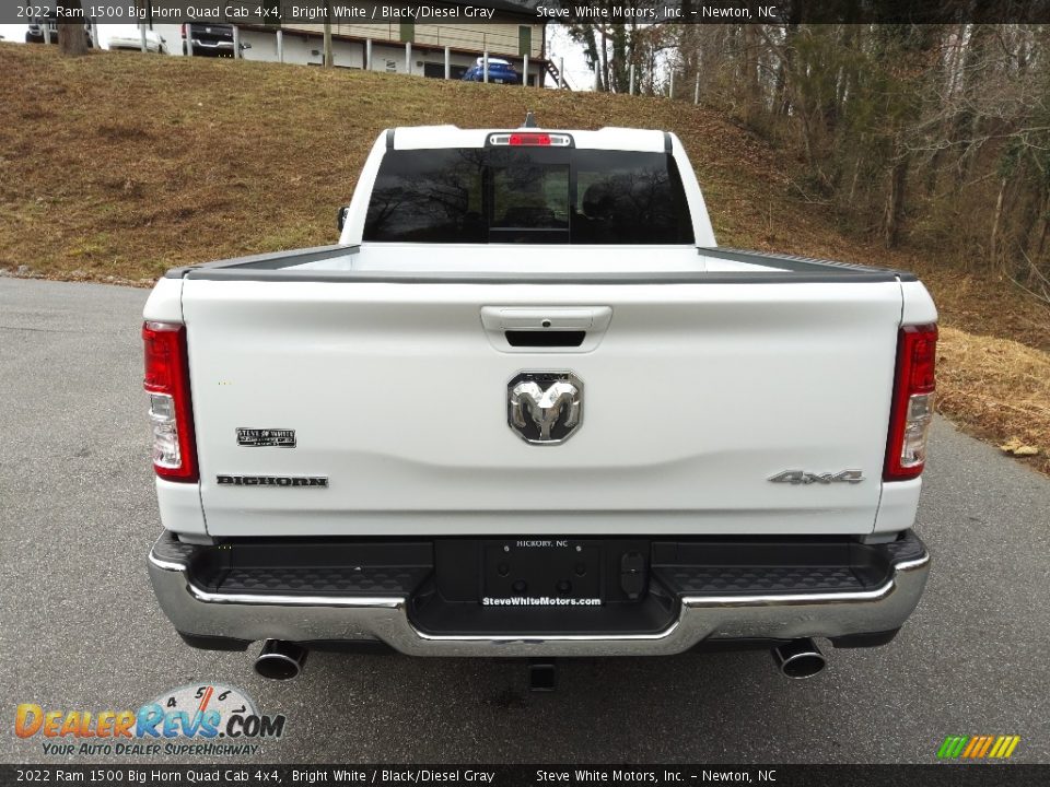2022 Ram 1500 Big Horn Quad Cab 4x4 Bright White / Black/Diesel Gray Photo #7