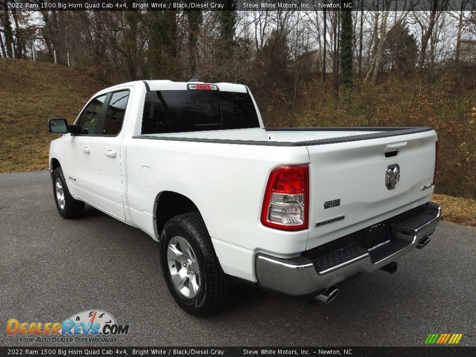 2022 Ram 1500 Big Horn Quad Cab 4x4 Bright White / Black/Diesel Gray Photo #9