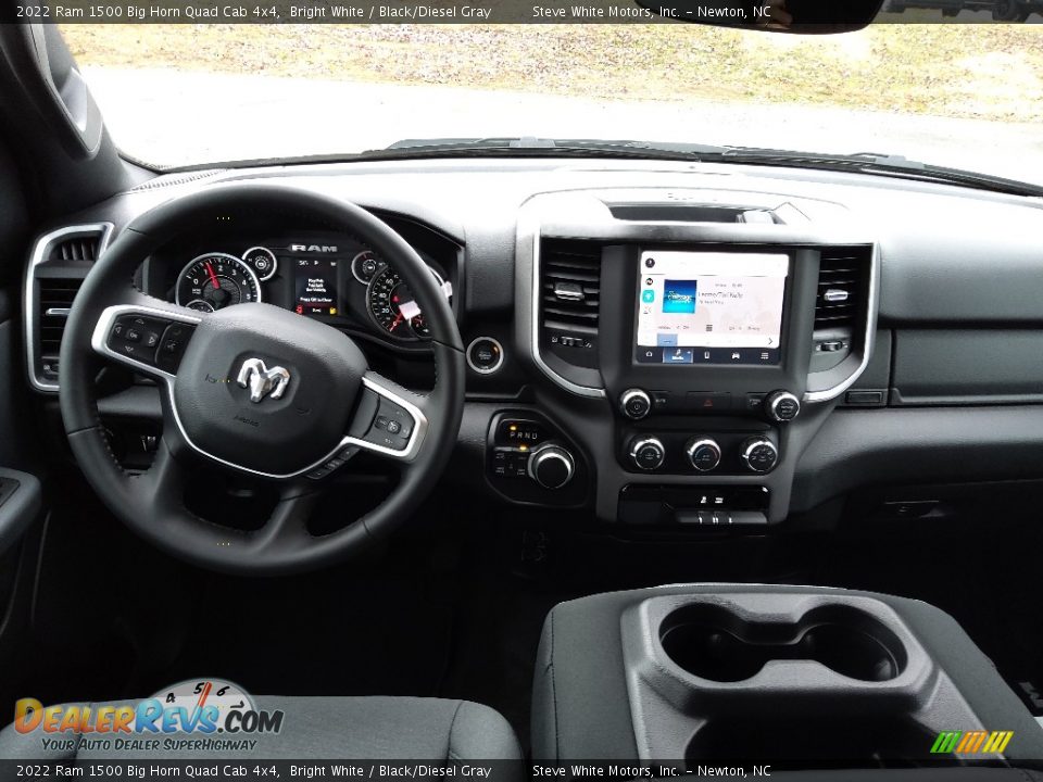 2022 Ram 1500 Big Horn Quad Cab 4x4 Bright White / Black/Diesel Gray Photo #18