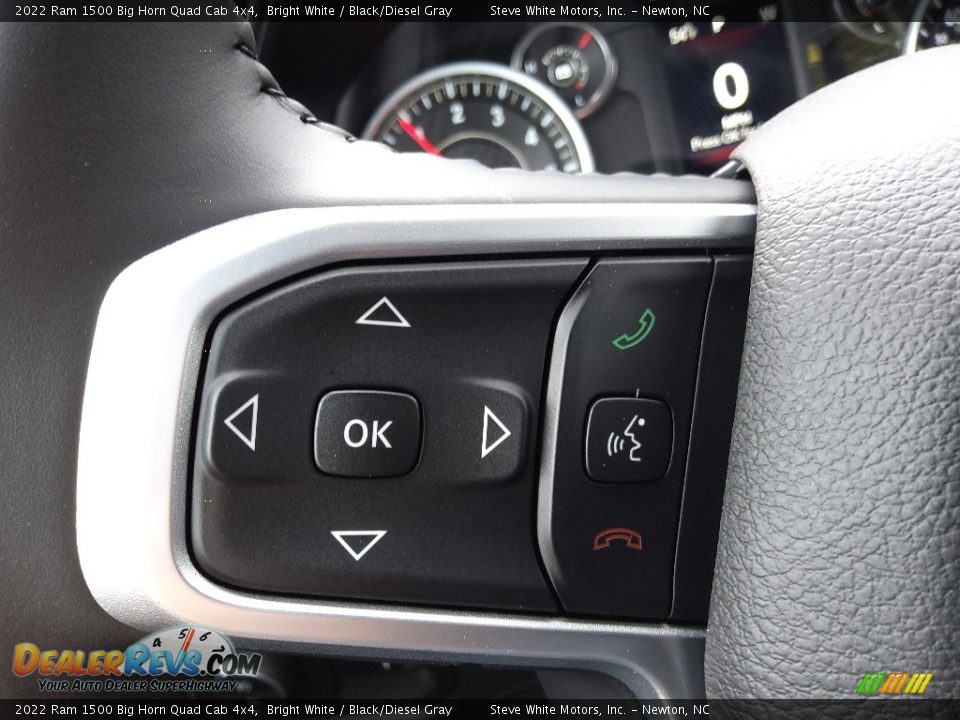 2022 Ram 1500 Big Horn Quad Cab 4x4 Bright White / Black/Diesel Gray Photo #19