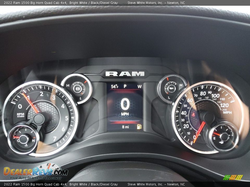 2022 Ram 1500 Big Horn Quad Cab 4x4 Bright White / Black/Diesel Gray Photo #21