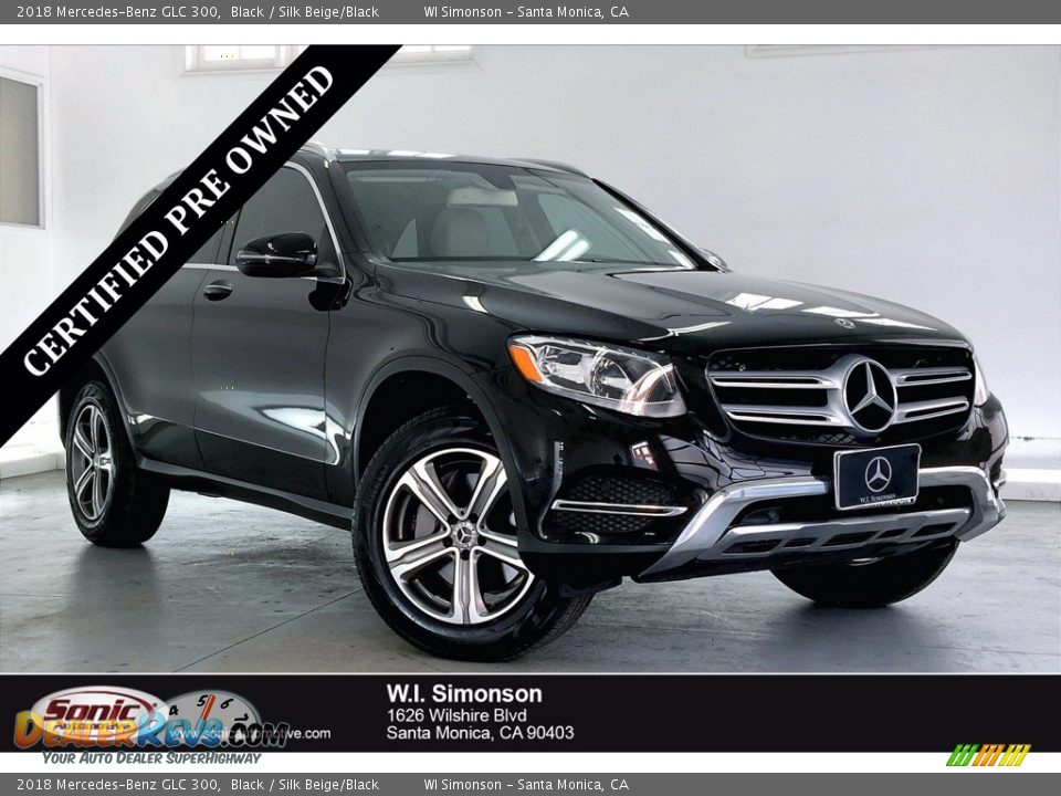 2018 Mercedes-Benz GLC 300 Black / Silk Beige/Black Photo #1