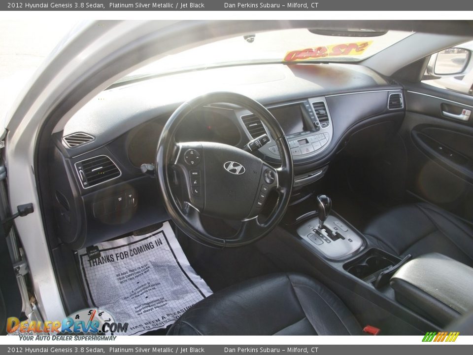 2012 Hyundai Genesis 3.8 Sedan Platinum Silver Metallic / Jet Black Photo #10
