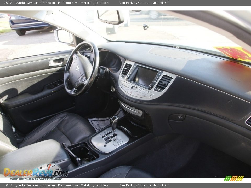 2012 Hyundai Genesis 3.8 Sedan Platinum Silver Metallic / Jet Black Photo #16