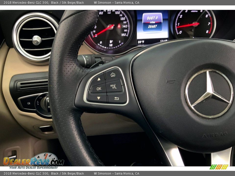 2018 Mercedes-Benz GLC 300 Black / Silk Beige/Black Photo #21