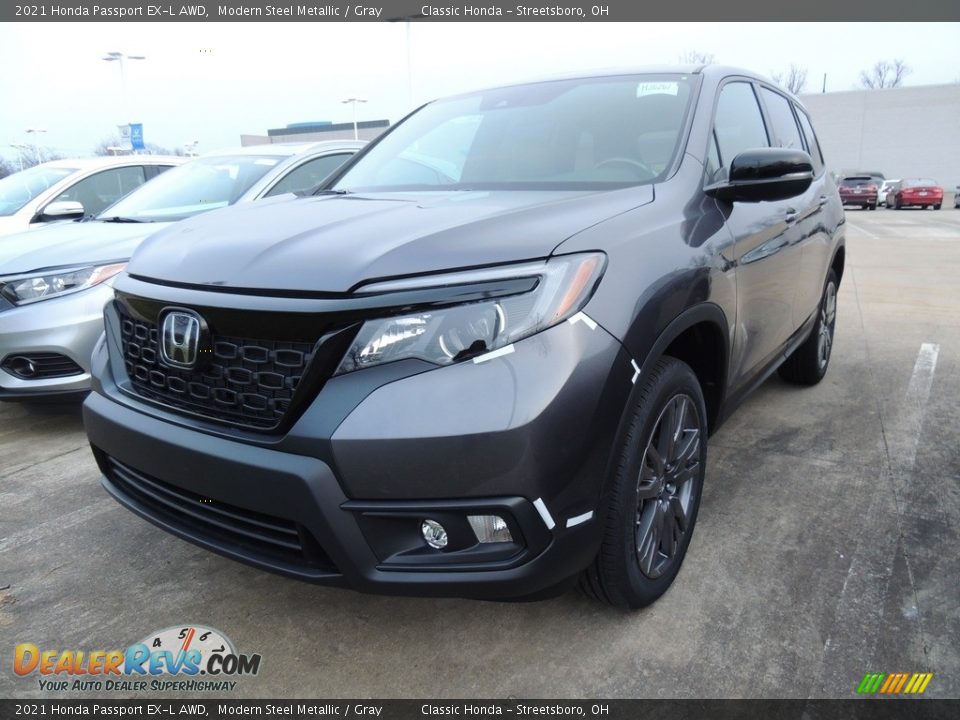 2021 Honda Passport EX-L AWD Modern Steel Metallic / Gray Photo #1