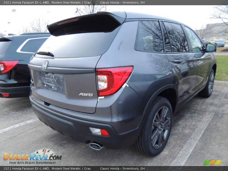 2021 Honda Passport EX-L AWD Modern Steel Metallic / Gray Photo #4