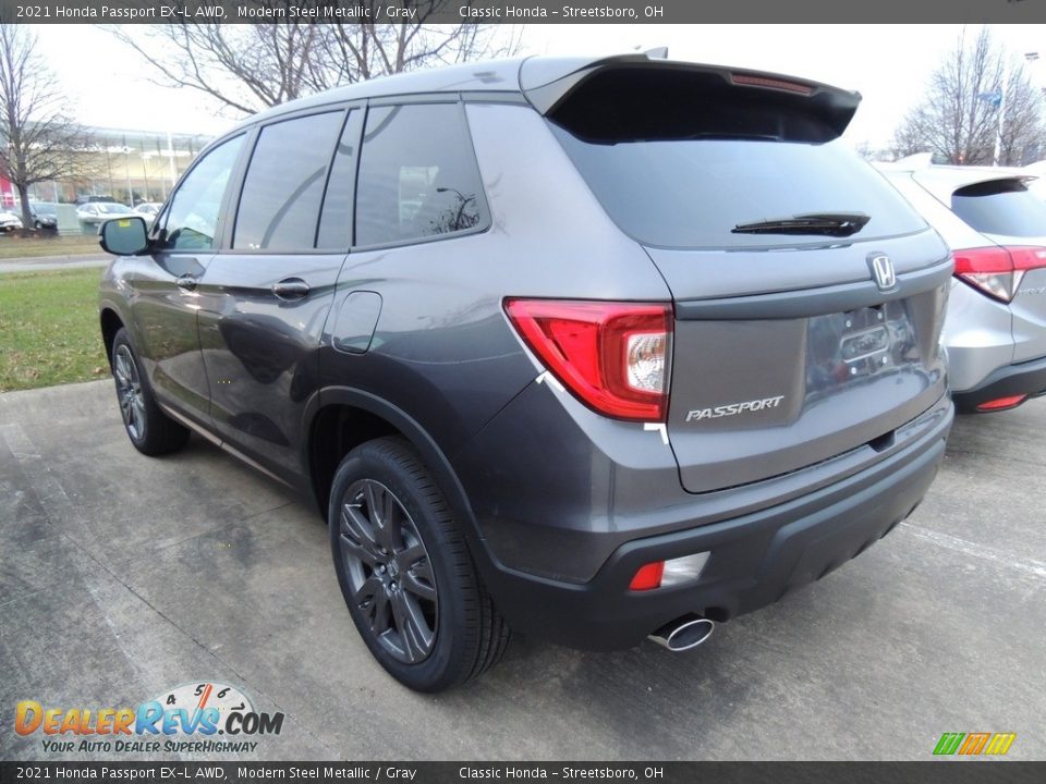2021 Honda Passport EX-L AWD Modern Steel Metallic / Gray Photo #5